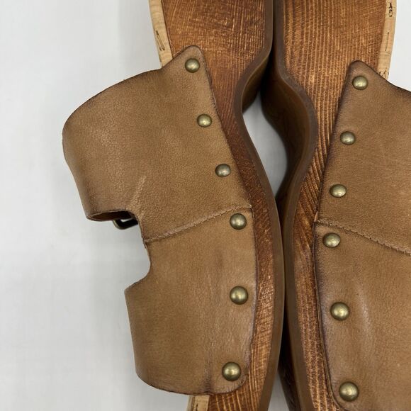 Kork Ease Womens Size 10M Saffron Leather Open Toe Slide Sandals Platform Wedge - Picture 10 of 13